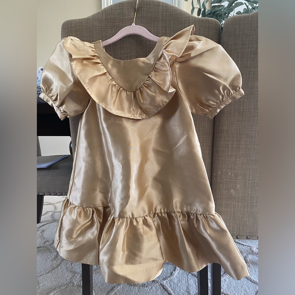Gold Janie Jackie dress,wear it just for holidays pictures gorgeous